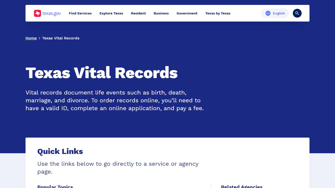 Texas Vital Records | Texas.gov