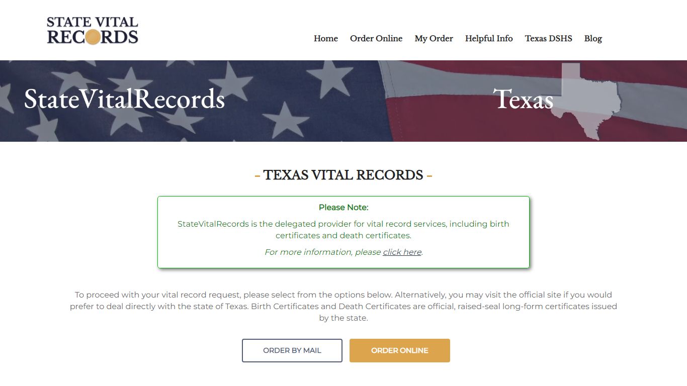 Texas (TX) Vital Records | Order Certificate Online